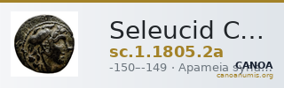 Seleucid Coins (part 2) 1805.2a — CANOA