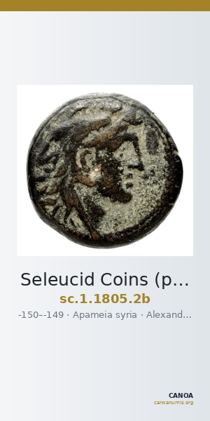 Seleucid Coins (part 2) 1805.2b — CANOA