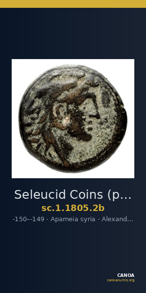 Seleucid Coins (part 2) 1805.2b — CANOA