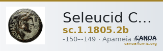 Seleucid Coins (part 2) 1805.2b — CANOA