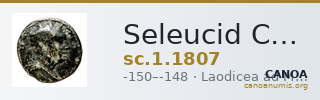 Seleucid Coins (part 2) 1807 — CANOA