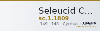 Seleucid Coins (part 2) 1809 — CANOA