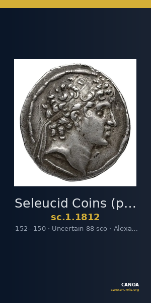Seleucid Coins (part 2) 1812 — CANOA