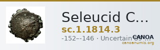 Seleucid Coins (part 2) 1814.3 — CANOA