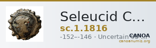 Seleucid Coins (part 2) 1816 — CANOA