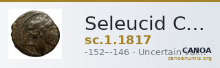Seleucid Coins (part 2) 1817 — CANOA
