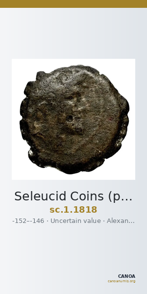 Seleucid Coins (part 2) 1818 — CANOA