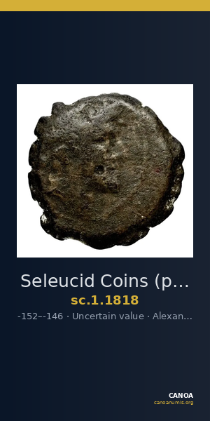 Seleucid Coins (part 2) 1818 — CANOA