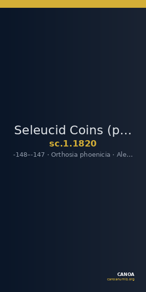 Seleucid Coins (part 2) 1820 — CANOA