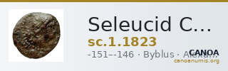 Seleucid Coins (part 2) 1823 — CANOA