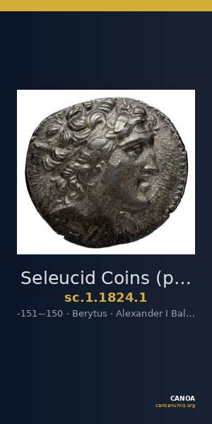Seleucid Coins (part 2) 1824.1 — CANOA