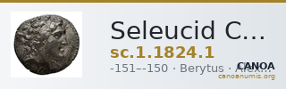 Seleucid Coins (part 2) 1824.1 — CANOA