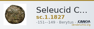 Seleucid Coins (part 2) 1827 — CANOA
