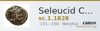 Seleucid Coins (part 2) 1828 — CANOA
