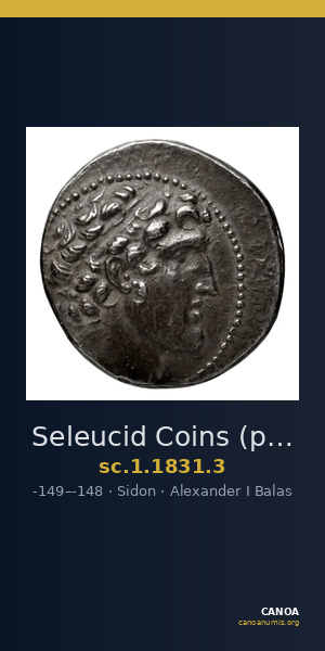 Seleucid Coins (part 2) 1831.3 — CANOA