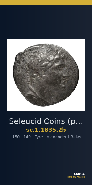 Seleucid Coins (part 2) 1835.2b — CANOA