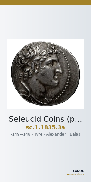 Seleucid Coins (part 2) 1835.3a — CANOA