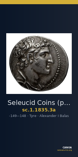 Seleucid Coins (part 2) 1835.3a — CANOA