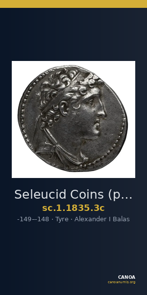 Seleucid Coins (part 2) 1835.3c — CANOA
