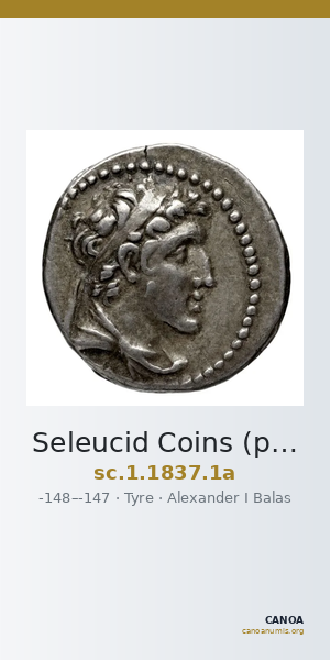 Seleucid Coins (part 2) 1837.1a — CANOA