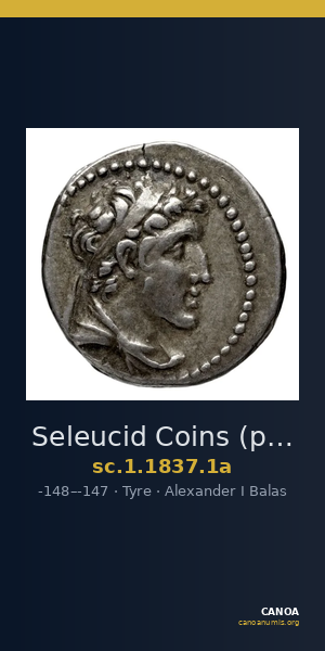 Seleucid Coins (part 2) 1837.1a — CANOA