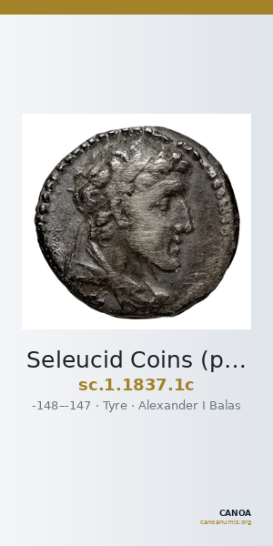 Seleucid Coins (part 2) 1837.1c — CANOA