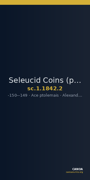 Seleucid Coins (part 2) 1842.2 — CANOA