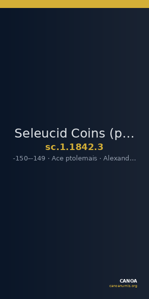 Seleucid Coins (part 2) 1842.3 — CANOA