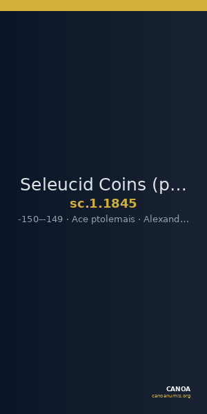 Seleucid Coins (part 2) 1845 — CANOA