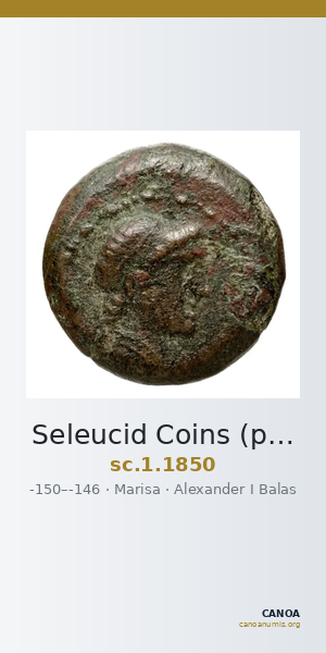 Seleucid Coins (part 2) 1850 — CANOA