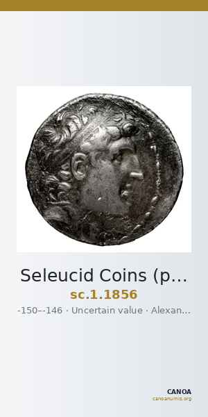 Seleucid Coins (part 2) 1856 — CANOA