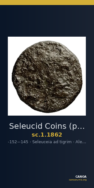 Seleucid Coins (part 2) 1862 — CANOA