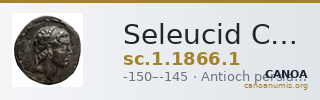 Seleucid Coins (part 2) 1866.1 — CANOA