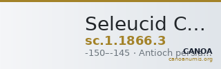 Seleucid Coins (part 2) 1866.3 — CANOA