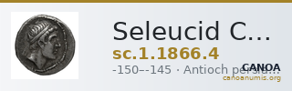 Seleucid Coins (part 2) 1866.4 — CANOA