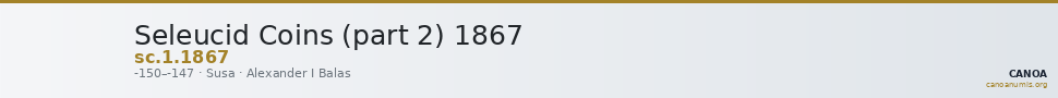 Seleucid Coins (part 2) 1867 — CANOA