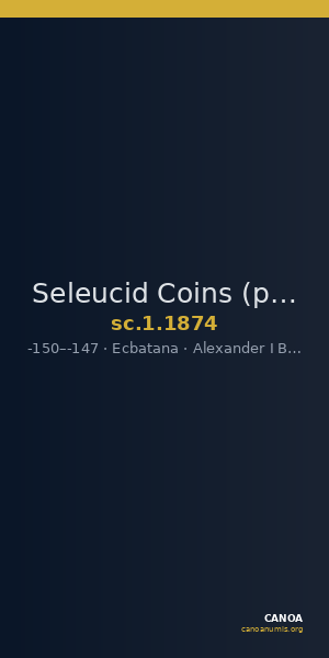 Seleucid Coins (part 2) 1874 — CANOA