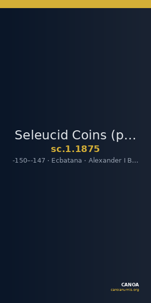 Seleucid Coins (part 2) 1875 — CANOA