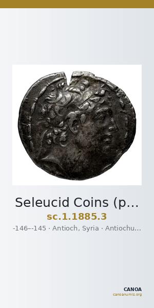 Seleucid Coins (part 2) 1885.3 — CANOA