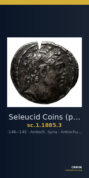Seleucid Coins (part 2) 1885.3 — CANOA