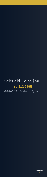 Seleucid Coins (part 2) 1886h — CANOA