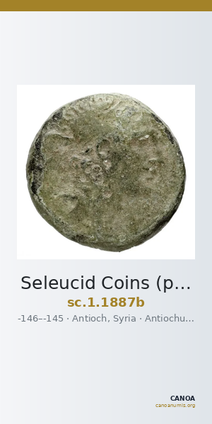 Seleucid Coins (part 2) 1887b — CANOA