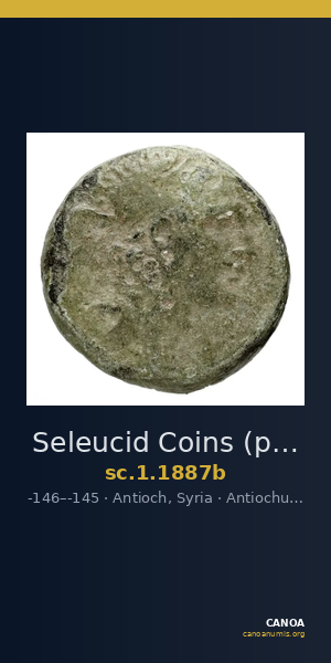 Seleucid Coins (part 2) 1887b — CANOA