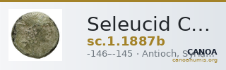 Seleucid Coins (part 2) 1887b — CANOA