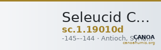 Seleucid Coins (part 2) 19010d — CANOA