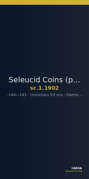 Seleucid Coins (part 2) 1902 — CANOA