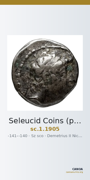 Seleucid Coins (part 2) 1905 — CANOA