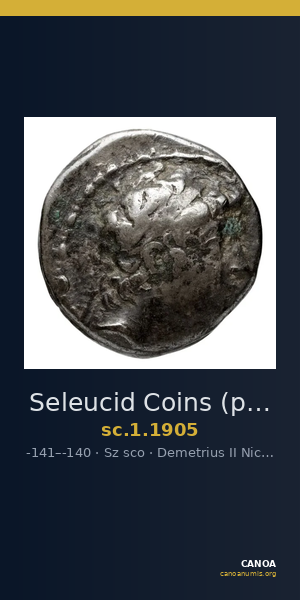 Seleucid Coins (part 2) 1905 — CANOA