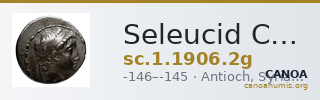 Seleucid Coins (part 2) 1906.2g — CANOA