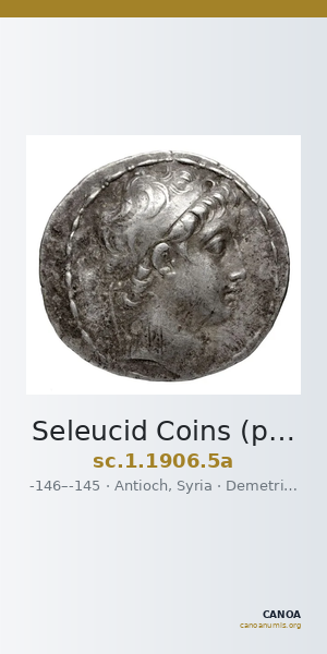 Seleucid Coins (part 2) 1906.5a — CANOA